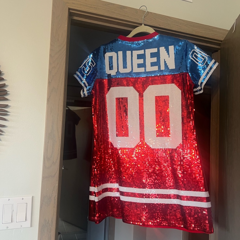 Brand new Queen of Sparkles game day dress. Size medium